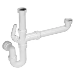 McAlpine Plumbing Product McAlpine 1.5 Bowl Kitchen Sink Plumbing Kit With 1 Nozzle