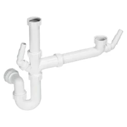 McAlpine Plumbing Product McAlpine 1.5 Bowl Kitchen Sink Plumbing Kit With 2 Nozzles