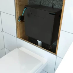 Viva Sanitary Fitting Viva Skylo Bottom & Side Entry Black Concealed Cistern