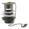 Chatsworth Antique Brass Slotted Basin Waste With Plug & Ball Chain