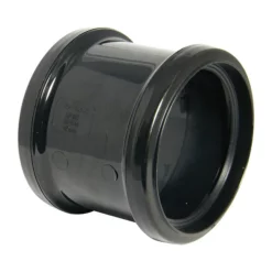FloPlast 110mm Black Double Socket Pipe Coupling