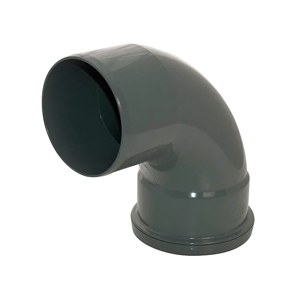 FloPlast 110mm Anthracite Grey 92.5° Single Socket Bend 1 FloPlast 110mm Anthracite Grey 92.5° Single Socket Bend