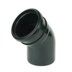 FloPlast 110mm Black 135° Single Socket Bend