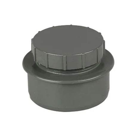 FloPlast 110mm Anthracite Grey Screwed Access Cap 1 FloPlast 110mm Anthracite Grey Screwed Access Cap