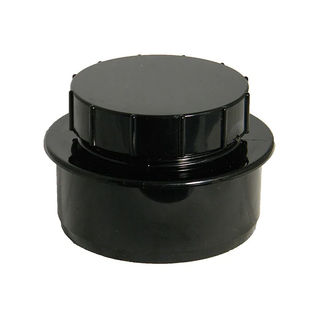 FloPlast 110mm Black Screwed Access Cap 1 FloPlast 110mm Black Screwed Access Cap