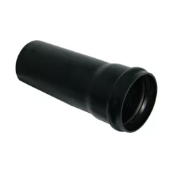 FloPlast 110mm X 3m Black Single Socket Soil Pipe