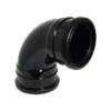 FloPlast 110mm Black 92.5° Double Socket Bend