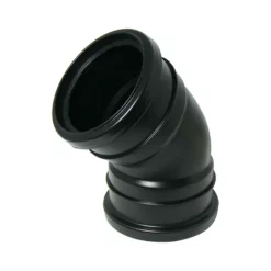 FloPlast 110mm Black 135° Double Socket Bend
