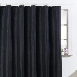 Victorian Plumbing Sparkle W1800 X H1800mm Polyester Shower Curtain - Black