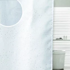 Victorian Plumbing Sparkle Swirl W1800 X H1800mm Polyester Shower Curtain - White