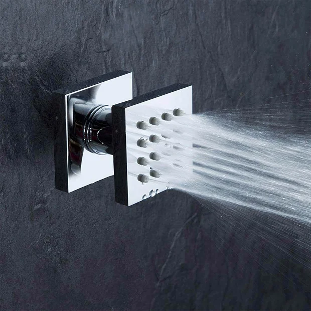 Milan Bathroom Milan Body Jet - 6 X Slim Square Jets 1 Milan Bathroom Milan Body Jet - 6 X Slim Square Jets