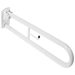 Twyford Bathroom Twyford Disability Hinged Support Rail & Toilet Roll Holder - White