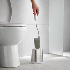 Joseph Joseph Bathroom Joseph Joseph Flex Lite Toilet Brush - Steel -smedbo shop steel l2 life style