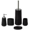 Victorian Plumbing Strata Black 5-Piece Bathroom Accessory Set