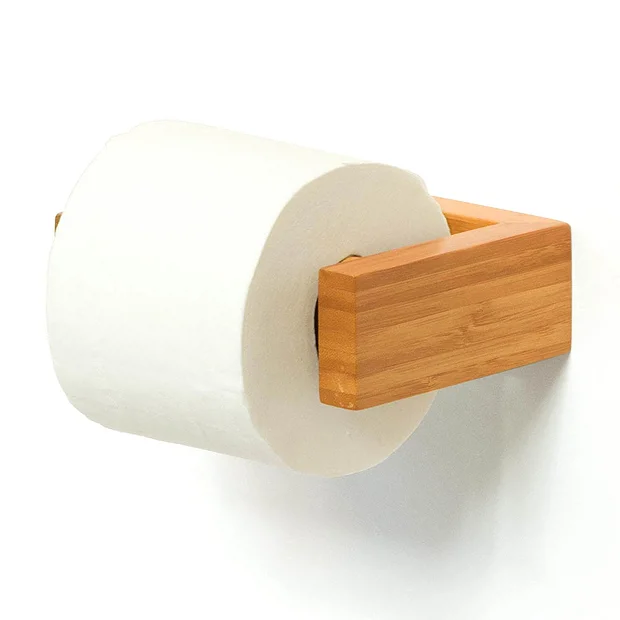 Victorian Plumbing Slimline Toilet Roll Holder Bamboo 2 Victorian Plumbing Slimline Toilet Roll Holder Bamboo - Image 2