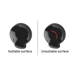 Victorian Plumbing Orion SuctionLoc Black Towel Ring