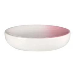Victorian Plumbing Sunrise Soap Dish - White Dolomite / Pink