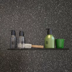 Showerwall Black Galaxy Waterproof Decorative Wall Panel - Various Size Options -smedbo shop swblkgal d1