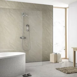 Showerwall Ivory Marble Waterproof Decorative Wall Panel - Various Size Options -smedbo shop swivrmar d1