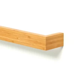 Victorian Plumbing 600mm Single Wooden Towel Rail Bamboo