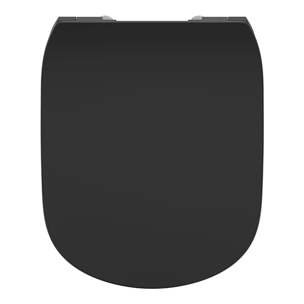 Ideal Standard Tesi Silk Black Soft Close Thin Toilet Seat & Cover 4 Ideal Standard Tesi Silk Black Soft Close Thin Toilet Seat & Cover - Image 4