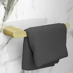 Arezzo Brushed Brass 220mm Towel Rail