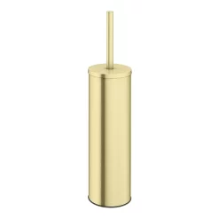 Arezzo Brushed Brass Toilet Brush + Holder