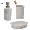 Trafalgar Grey Marble Effect Polyresin Bathroom Accessories Set