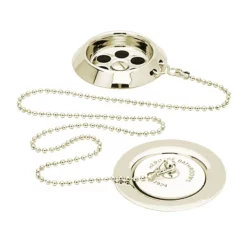 Heritage Bathroom Heritage - Ornate Bath Waste With Porcelain Plug - Vintage Gold
