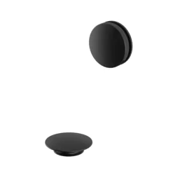 Heritage Bathroom Heritage Push Button Bath Waste - Matt Black