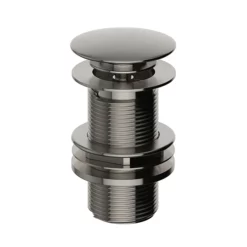 Heritage Bathroom Heritage Clicker Basin Waste - Unslotted - Brushed Nickel