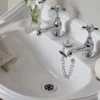 Heritage Bathroom Heritage - Ornate Basin Waste With Porcelain Plug - Chrome