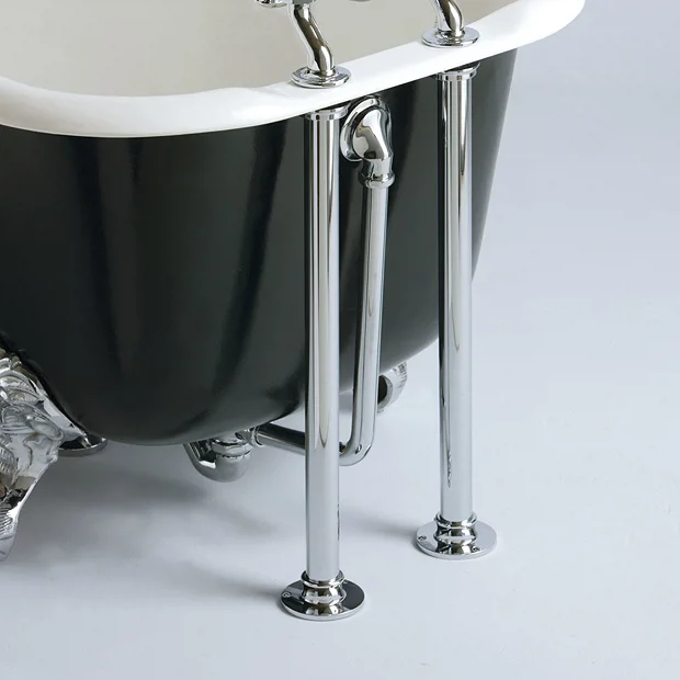 Heritage Bathroom Heritage - Bath Pipe Shrouds - Chrome 1 Heritage Bathroom Heritage - Bath Pipe Shrouds - Chrome
