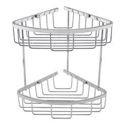 Toreno Modern 2 Tier Corner Fixed Wire Basket -smedbo shop tr2tcrb d1