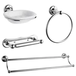 Victorian Plumbing Traditional 4-Piece Bathroom Accessory Pack