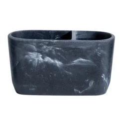Trafalgar Anthracite Marble Effect Polyresin Electric Toothbrush Holder