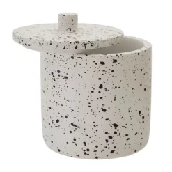 Toren Turin Concrete Cotton Jar With Lid
