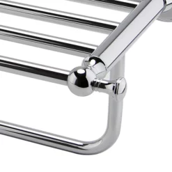 Victorian Plumbing Traditional Chrome Wall Mounted Double Towel Shelf