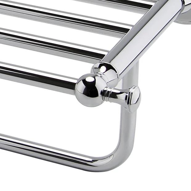 Victorian Plumbing Traditional Chrome Wall Mounted Double Towel Shelf 1 Victorian Plumbing Traditional Chrome Wall Mounted Double Towel Shelf