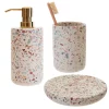 Toreno Terrazzo-Effect Concrete Bathroom Accessories Set