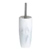Trafalgar White Marble Effect Polyresin Toilet Brush Holder