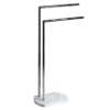 Trafalgar White Marble Effect Freestanding Towel Stand