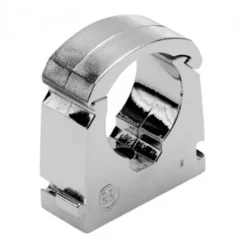 Talon 15mm Chrome Effect Hinged Pipe Clips (Pack Of 10)