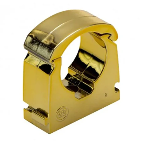 Talon 22mm Gold Effect Hinged Pipe Clips (Pack Of 10) 1 Talon 22mm Gold Effect Hinged Pipe Clips (Pack Of 10)