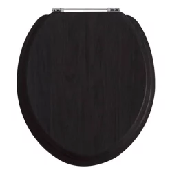 Heritage Bathroom Heritage - Standard Toilet Seat With Chrome Hinges - Various Colour Options