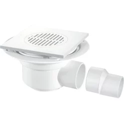 McAlpine Plumbing Product McAlpine 50mm Water Seal Trapped Gully With White ABS Grate