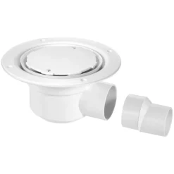 McAlpine Plumbing Product McAlpine 50mm Water Seal Trapped Gully With White Plastic Cover Plate