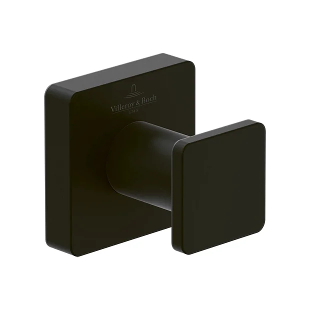 Villeroy & Boch Villeroy And Boch Elements Striking Robe Hook - Matt Black 1 Villeroy & Boch Villeroy And Boch Elements Striking Robe Hook - Matt Black