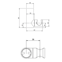 Villeroy & Boch Villeroy And Boch Universal Round Handset Holder - Chrome