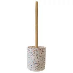 Toreno Terrazzo-Effect Concrete Toilet Brush Holder